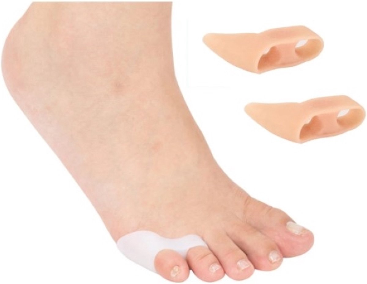 Goedkoopste Teenspreider - teencorrector - teenbeschermer - siliconen - kleine teen premium roze 2 stuks
