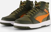 PUMA Puma Rebound V6 Mid WTR Jr Baskets pour femmes unisexes - Olive foncé-Sirop d'érable - PUMA Olive - Taille 38