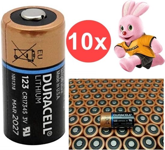 Snor tetraëder Ter ere van Duracell CR123A Lithium batterij - 10 stuks | bol.com