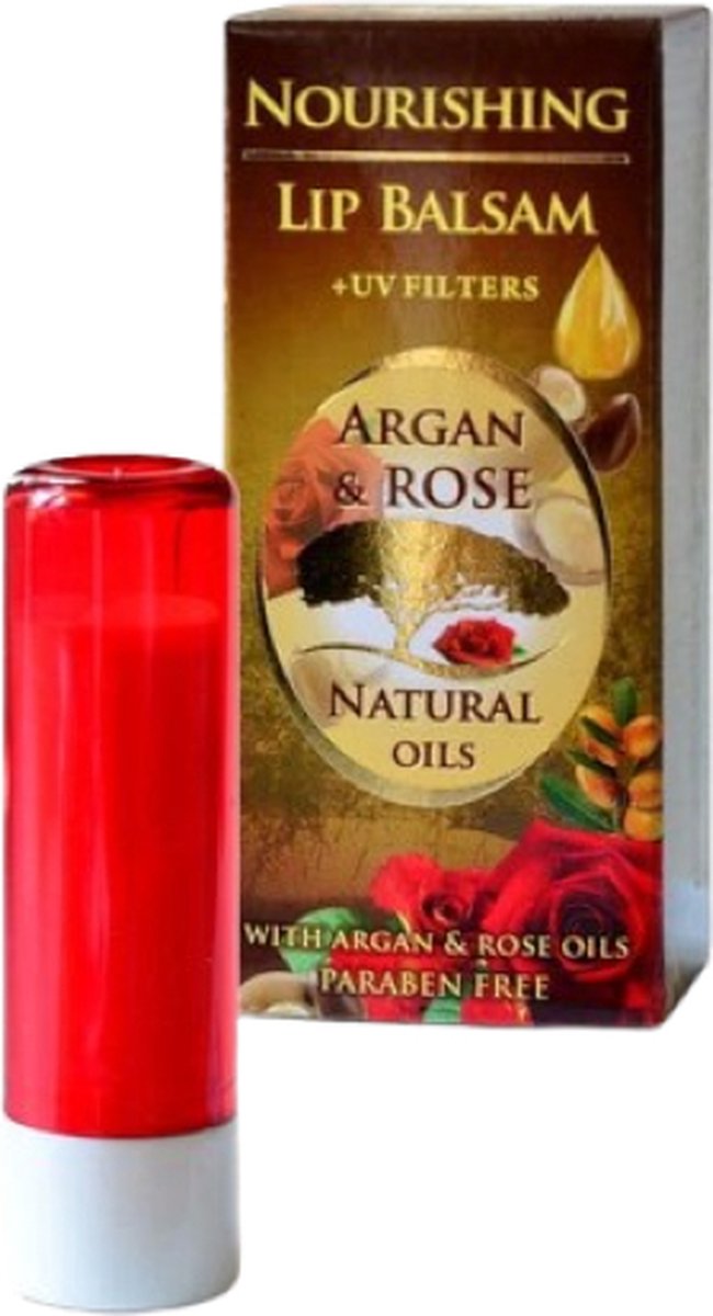 Bulfresh - Lip balsam argan en roos 5 ml (lipstick uitvoering)