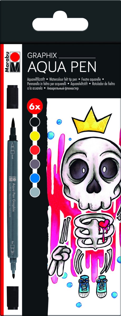 Aqua pen bubbelgum koning 6p.