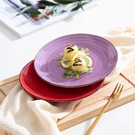 Service De Vaisselle 18 Pièces Porcelaine Baita Chocolate - 6 Places Avec 3 Nuances Gourmandes, Assiettes Plates, Creuses Et à Dessert