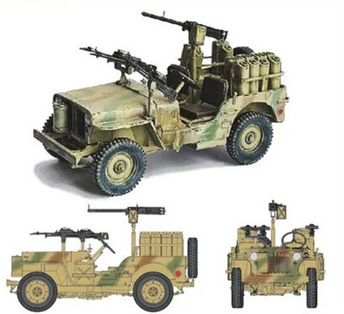 Dragon Modelbouwpakket Militaire voertuigen - 75037 SAS Desert 1/4-Ton Patrol Jeep WWII Plastic - 1:6 - Modelbouw