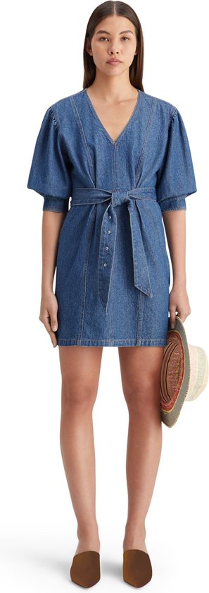 Scotch & Soda ROBE EN DENIM LAVÉE À V AVEC CEINTURE Robe pour Femme - Taille 40