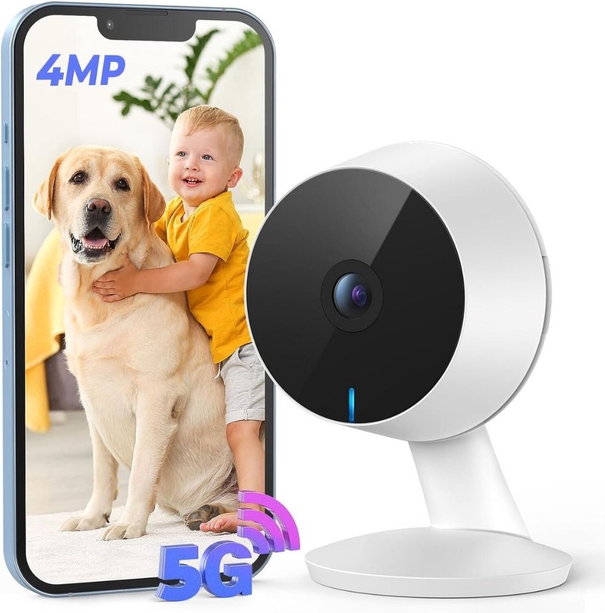 Camerabewaking - Beveiligingscamera voor Buiten – Camerabewaking WiFi - Beveiligingscamera Met Tweewegaudio – Buiten Camera met nachtzicht - Niet Draadloos - Bewakingscamera voor buiten Waterdicht