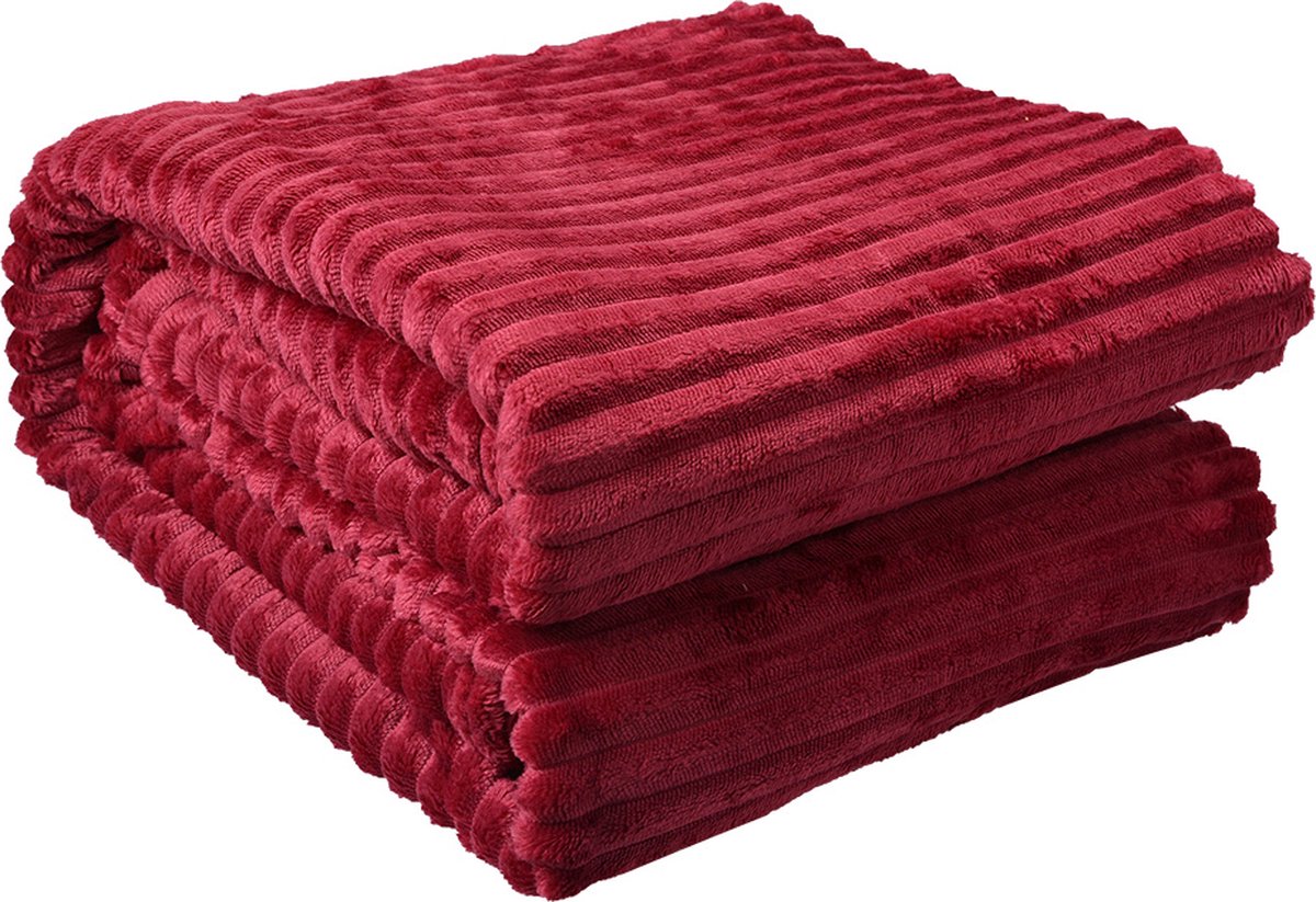 Clayre & Eef Plaid 180x200 cm Rood Polyester
