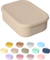 Boîte à lunch Flex - Pliable ! - Récipients de congélation - Convient à la congélation - Boîte à bento pliable en Siliconen - Sans BPA ! - Beige