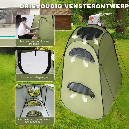 Pop-up Toilettent voor Camping - UV 50+ Douchetent en Omkleedtent met Draagtas van POP — afbeelding 2