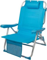 Strandstoel Opvouwbaar - Campingstoel - Vouwstoel - Inklapbaar - Licht Blauw