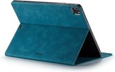 CaseMania Bookcase hoesje geschikt voor iPad Pro 11 (4e gen)/Pro 11 (2021)/Pro 11 (2020)/Pro 11 (2018) - Effen Donkergroen - Kunstleer