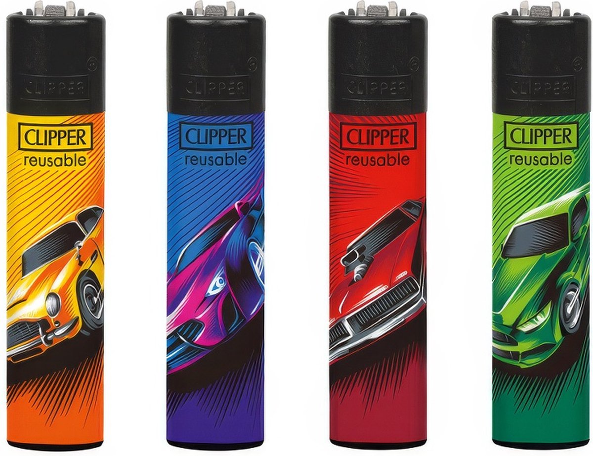 Goedkoopste Clipper Classic Large Aanstekers Cars (4 Stuks