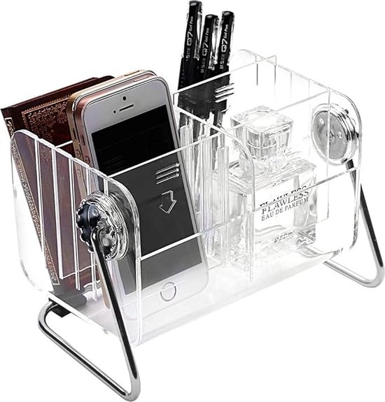 Acryl Wandhouder Organizer Opbergbox Standaard Voor Afstandsbediening Airconditioning Verwarming Tv Box Stereo In Hotelkamer 3 Roosters