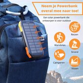Lucky One Solar Powerbank met 20000 mAh - Nieuw model - Zonneenergie - Solar Charger - Iphone & Samsung - Outdoor - Oranje - specialist in solar powerbanks