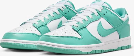 Nike Dunk Low Retro "Clear Jade" - Sneakers - Mannen - Maat 45.5 - Wit/Wit/Clear Jade