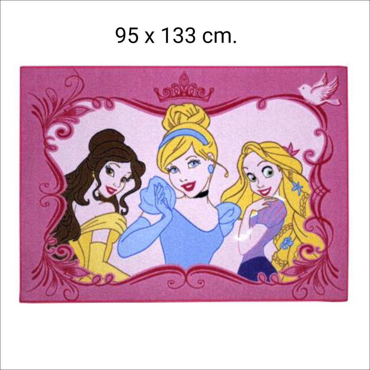 Vloerkleed tapijt 95 x 133 cm kinderen roze meisje