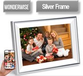 WonderWise Digitale Fotolijst 10.1 inch - Silver frame - 16GB - Frameo App - Fotokader - WiFi - HD - IPS Touchscreen