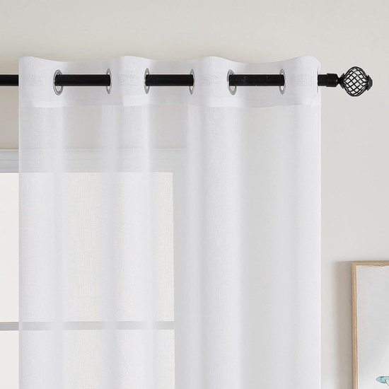 Verduisterende gordijnen 3D retro bloemen tegelpatroon tule gordijnen voor woonkamer voile doorschijnend raamgordijn voor slaapkamer chiffon gordijnen voor keuken (kleur: A2, maat: HAAK_W70H185 cm x