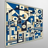 Line art picasso artwork | Abstracte lijnen dansen samen op het canvas van Picasso | Kunst - 100x100 centimeter op Dibond | Foto op Dibond