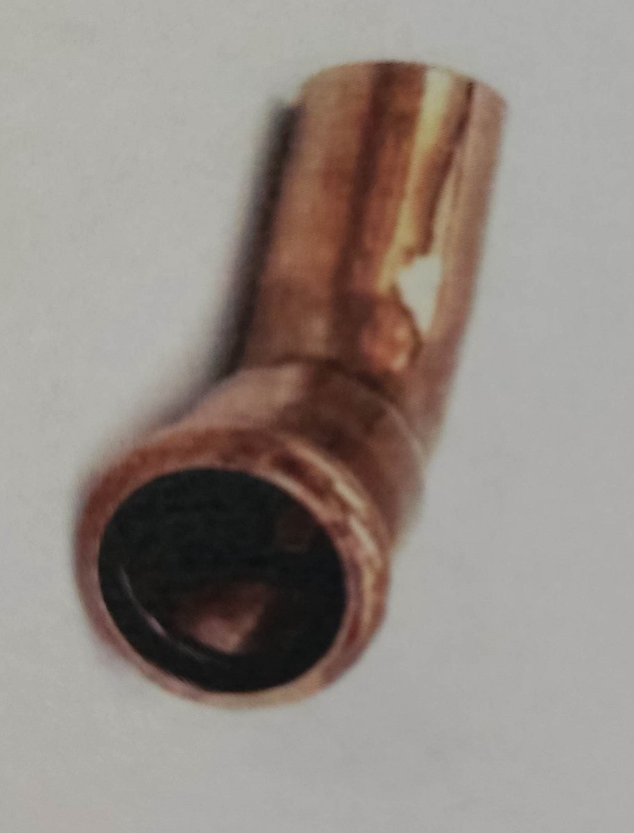 RM Perskoppeling koper bocht 45gr MxF 22mm