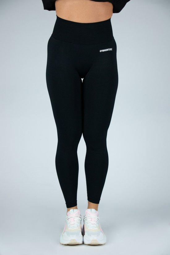 Fitness legging - Legging hoge taille - Legging Gym Sport - Hardloop - Yogabroek voor dames - Sneldrogend, ademend en rekbaar - Spandex / Nylon - Kleur Zwart - Maat L — afbeelding 4