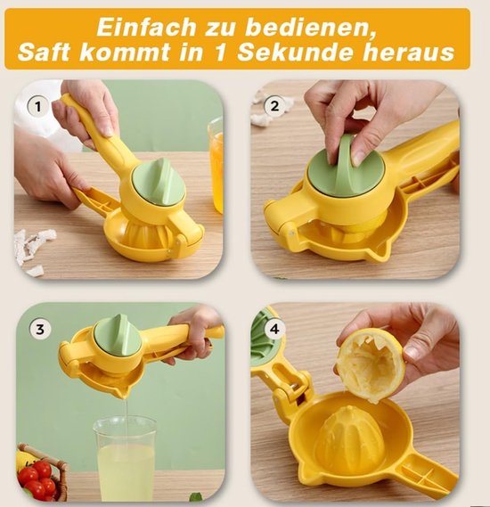 Citruspers, handpers, citruspers, limoenpers, citruspers, handmatige citroenpers, sinaasappelpers, citroenpers, glas, citruspers, handmatig, geschikt voor citroen, limoen, oranje van Merkloos — afbeelding 2