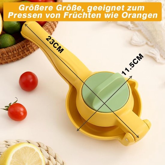 Citruspers, handpers, citruspers, limoenpers, citruspers, handmatige citroenpers, sinaasappelpers, citroenpers, glas, citruspers, handmatig, geschikt voor citroen, limoen, oranje van Merkloos — afbeelding 3