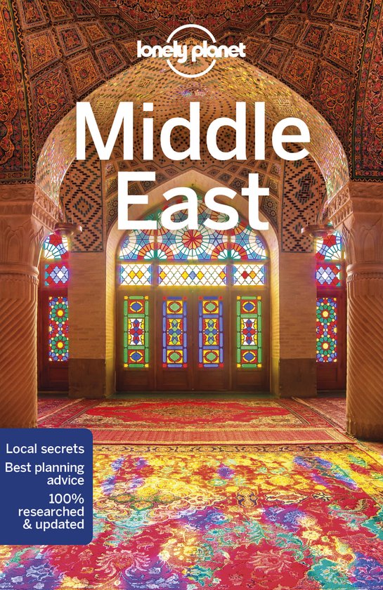 Lonely Planet Midden-Oosten reisgids met mozaïek, glas-in-lood en Perzische tapijten.