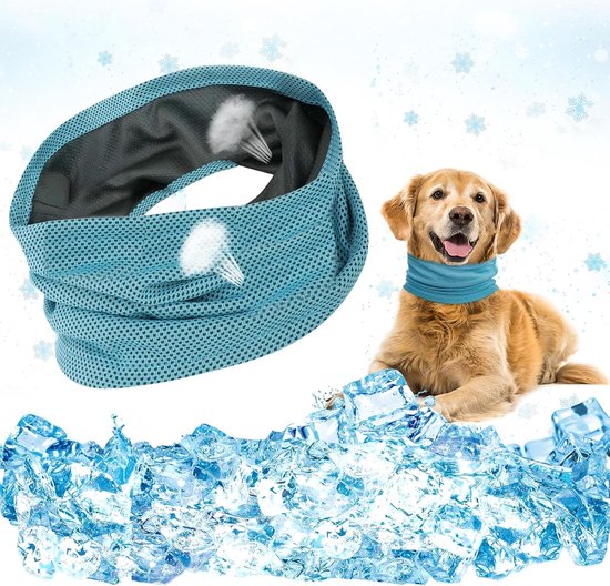 Koelband hond - koelhalsband hond - Koelbandana hond - Koelband - Coolband hond - Coolband - Verkoelende hondenhalsband - Verkoelende honden halsband - Koelhalsband voor hond - Maat L