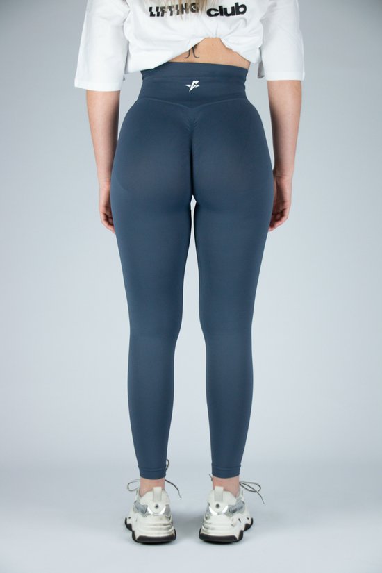 Fitness legging - Legging hoge taille - Legging Gym Sport - Hardloop - Yogabroek voor dames - Sneldrogend, ademend en rekbaar - Spandex / Nylon - Kleur Donkerblauw - Maat S — afbeelding 4