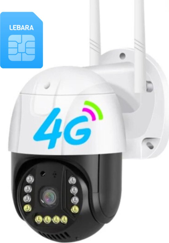 PEEIPM 4G draadloze beveiligingscamera zonder WiFi