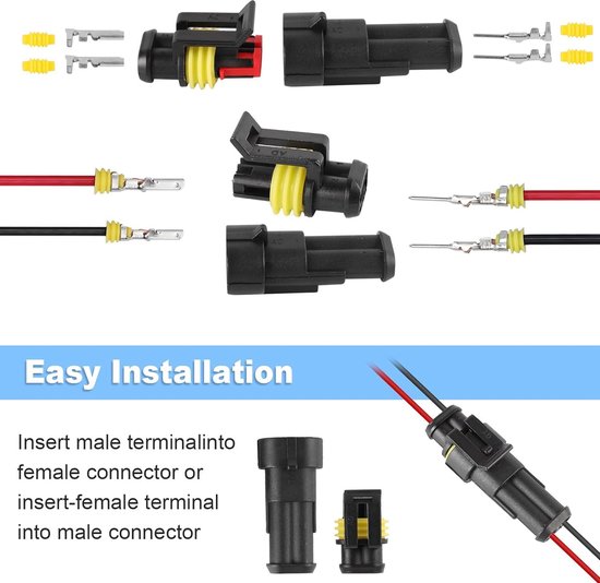 140 stuks Duitse stekkers voor auto's: TOATELU 2/3/4/6-polige DT-stekkerset, waterdichte elektrische Duitse autostekker DT-serie kabelstekker, Duitse stekker voor auto's, motoren, vrachtwagens, boten