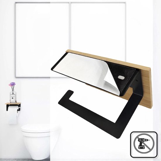 Space Aluminium Houder Zelfklevende Montage Toiletrolhouder Geen Boren Nodig Toiletpapierhouder Met Natte Doekjes Box Zwarte Toilet Paper Gun Ruimte Aluminium Toiletrolhouder
