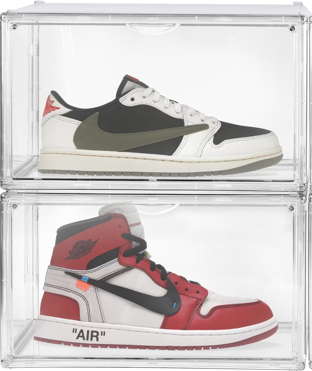 Stackkicks Premium - Schoenendoos Transpant - Schoenenopbergsysteem - Sneakerbox- Sneaker Box - Schoenenorganizer - 2 pack