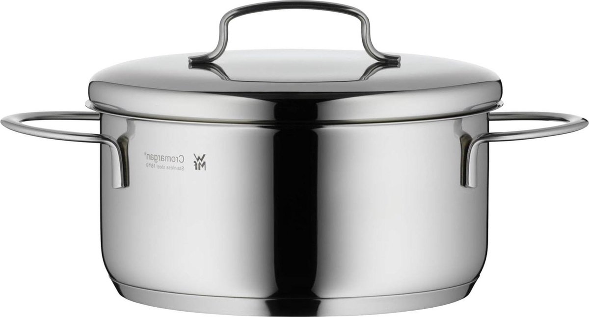 Lage kookpan 16cm met deksel Ruimtebesparend Stapelbaar Design Vaatwasmachine bestendig