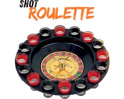 Shot Roulette - Inclusief 16 shotglazen - Drankspel - Drinking Roulette - Zuipen - Alcohol - Drinkspel - Drankspelletjes - Partygames - Drinking Game - Roulette drankspel - Roulette spel casino - Cadeau