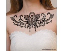 Sexy neptattoo vrouwen voor rug of borst - tijdelijke tattoo lichaamsversiering - fake tattoo - nep tattoo - verwijderbare tattoo - sticker tattoo