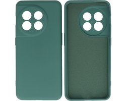 Hoesje Geschikt voor OnePlus 11 - Fashion Telefoonhoesje Backcover - Siliconen Hoesje - Donker Groen