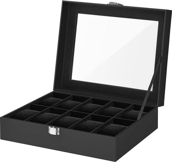 Horlogedoos 20 roosters horloges organizer PU lederen sieraden vitrine