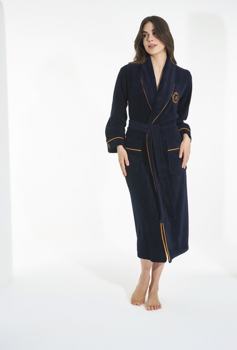 Dames Badjas Jackie / Donker Blauw / maat L/XL