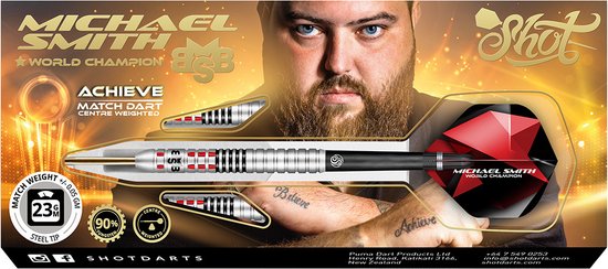 Shot Michael Smith Achieve 90% - Dartpijlen - 24 Gram van Shot! — afbeelding 2