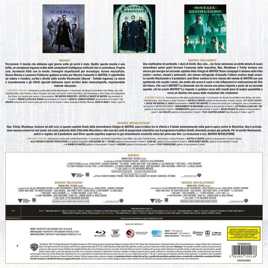 Warner Home Video The Matrix Collection - Vinyl Edition Blu-ray Engels, Spaans, Frans, Italiaans, Portugees