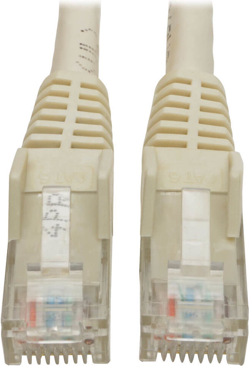 Tripp-Lite N201-008-WH Premium Cat6 Gigabit Snagless Molded UTP Patch Cable, 24 AWG, 550 MHz/1 Gbps (RJ45 M/M), White, 8 ft. TrippLite
