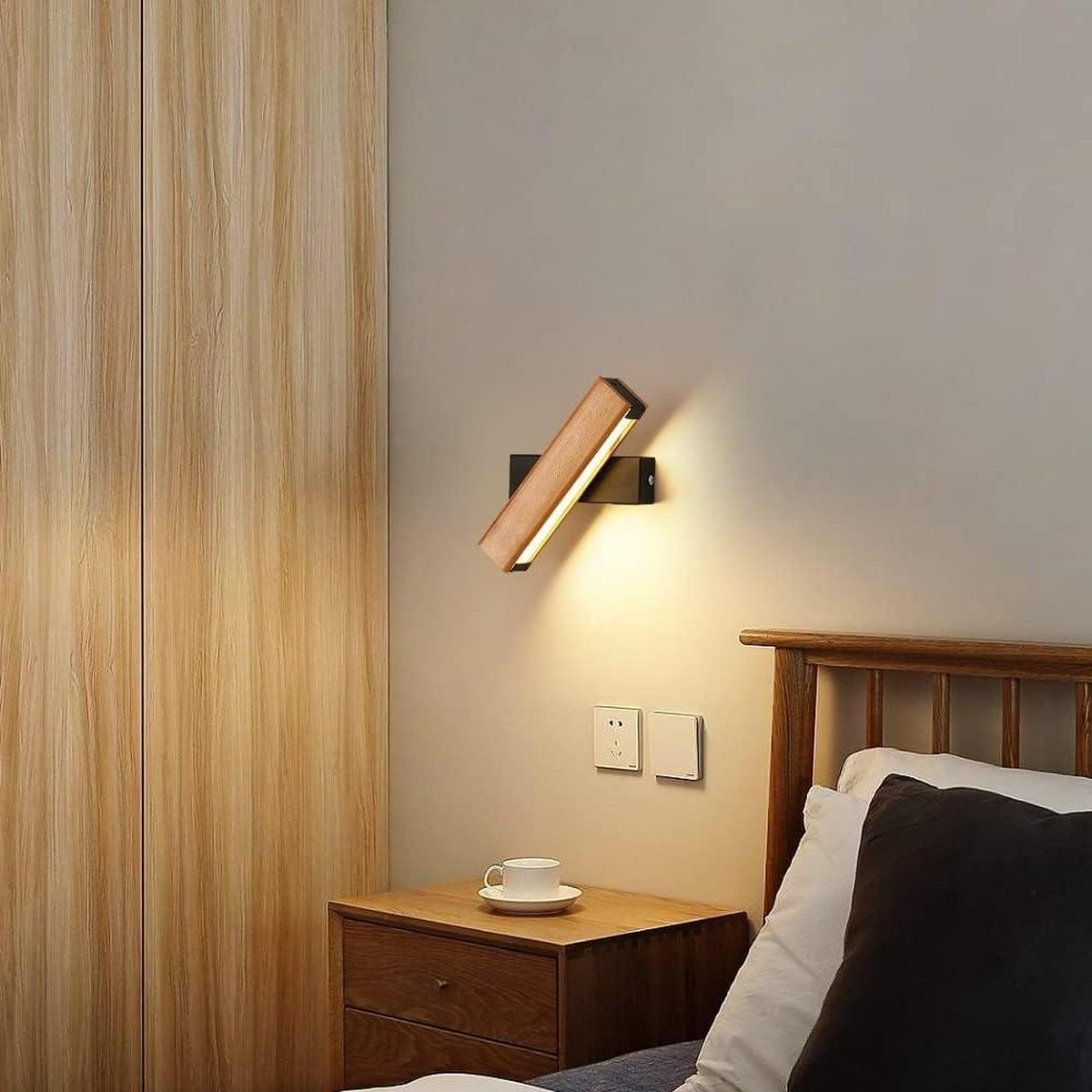 Moderne 5 W 360 graden draaibare led-wandlamp voor binnen en buiten - 3000 K kleurtemperatuur - slaapkamer woonkamer hal trap - warm licht