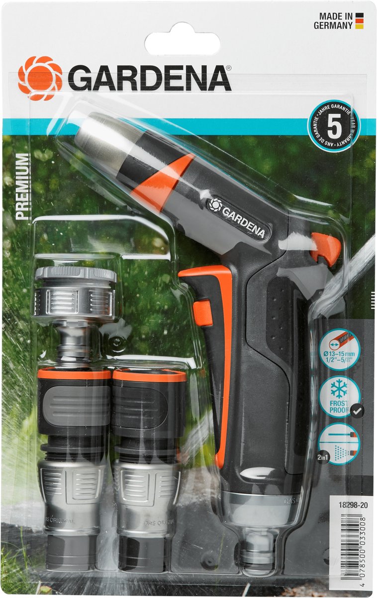 Gardena Premium Set de base lance d'arrosage - Avec raccords