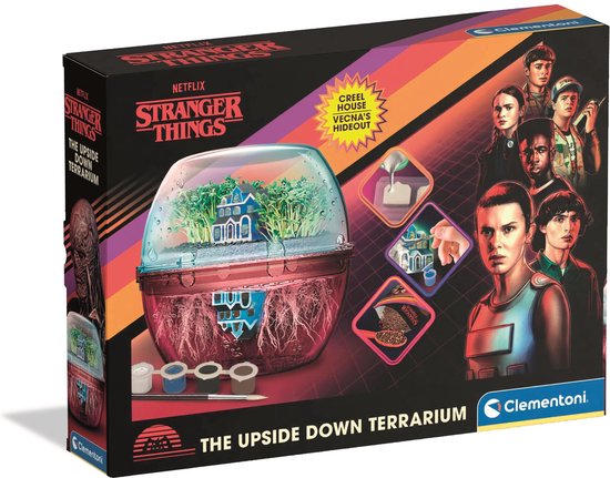 Clementoni Stranger Things - Vecna's huis - The Upside Down Terrarium - Planten kweken - DIY Planten Terrarium - Experimenteren met planten - Vanaf 7 jaar