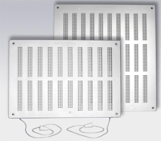 Grille coulissante verrouillable avec moustiquaire 250x300mm, plastique blanc (10"x12"m / 02)