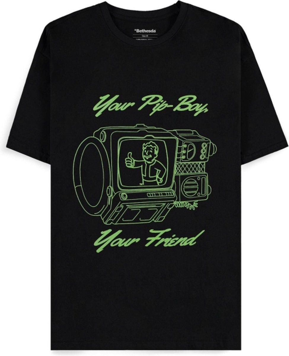 Fallout Your Pip-Boy, Your Friend Heren T-shirt - zwart - S