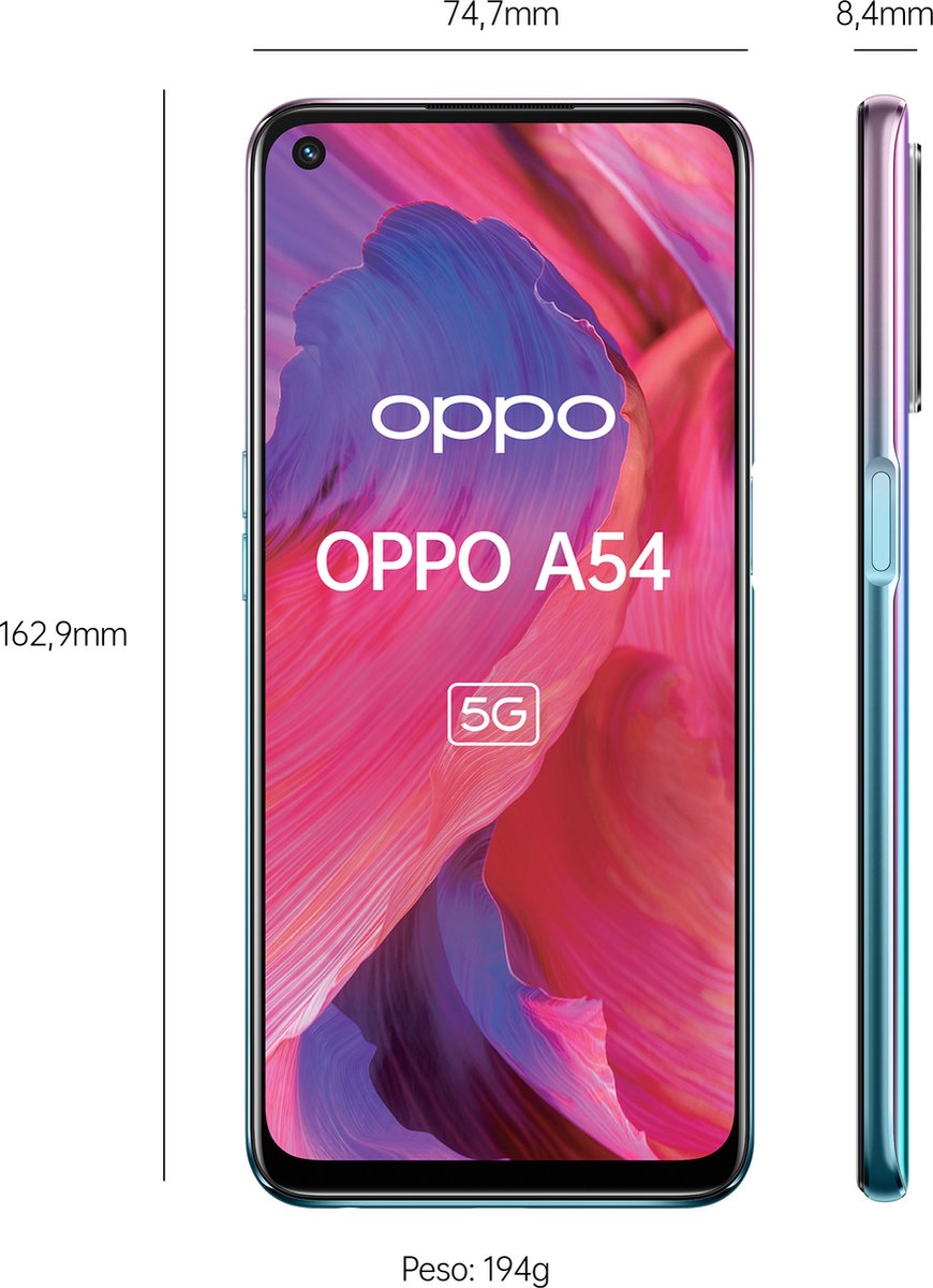 OPPO A54 5G - Fantastic Purple - 4GB RAM - 64GB ROM | bol