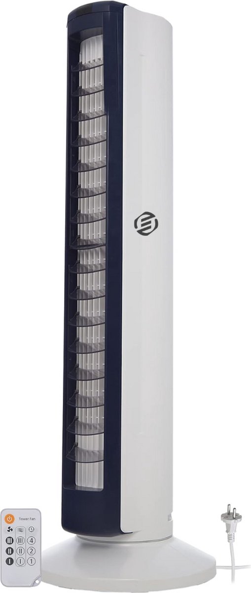 Equivera Torenventilator - Staande Ventilator met Afstandsbediening - Kolomventilator - Verschillende Snelheden - Timer - Ventilator Staand