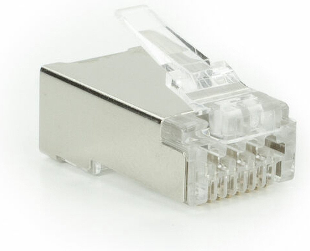ACT TD168P CAT6A Pass-Through Shielded Modulaire RJ45 Connector - 25 stuks